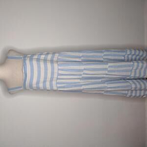 NWT Casa Cabana Women's White/Blue Striped Dress Size Large